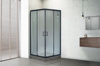 Душевой уголок Royal Bath HPD 100x90см чёрный RB9100HPD-C-BL